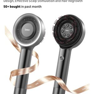 Breo Scalp Massager in Black and Silver